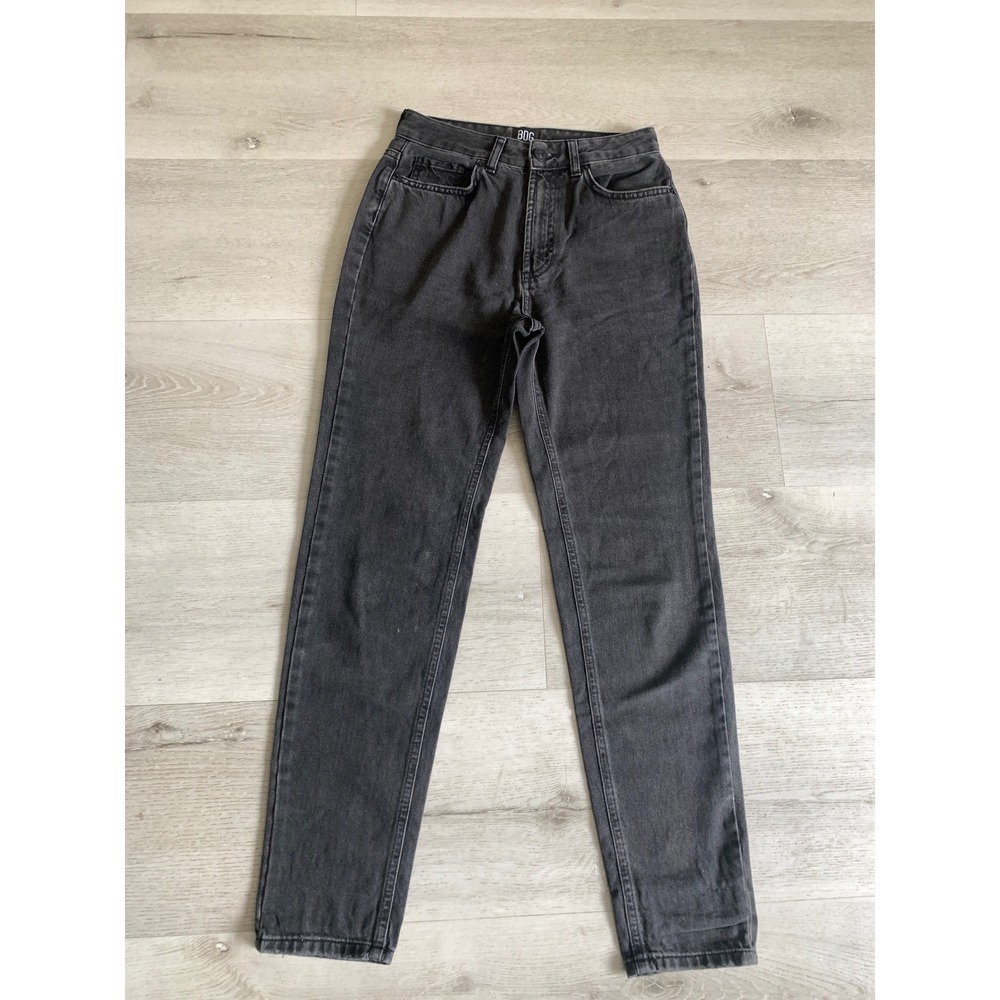 BDG Urban Outfitters Mom High-Rise Jeans Washed Black Size 25 Tapered Leg Denim